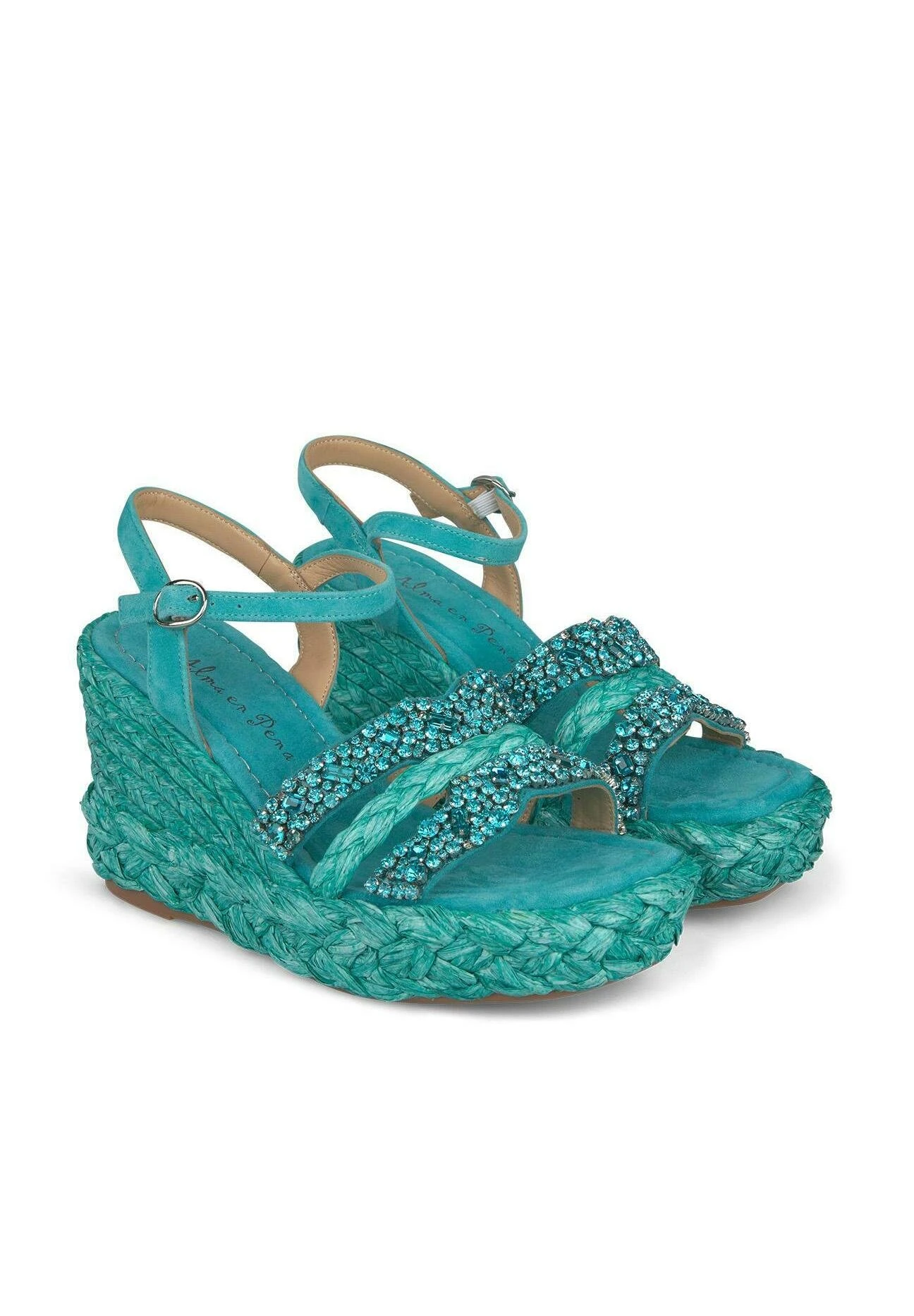 Alma En Pena Ruiz - Sandalen Met Sleehak - Azul 2 Alma En Pena Ruiz - Sandalen Met Sleehak - Azul - Afbeelding 2
