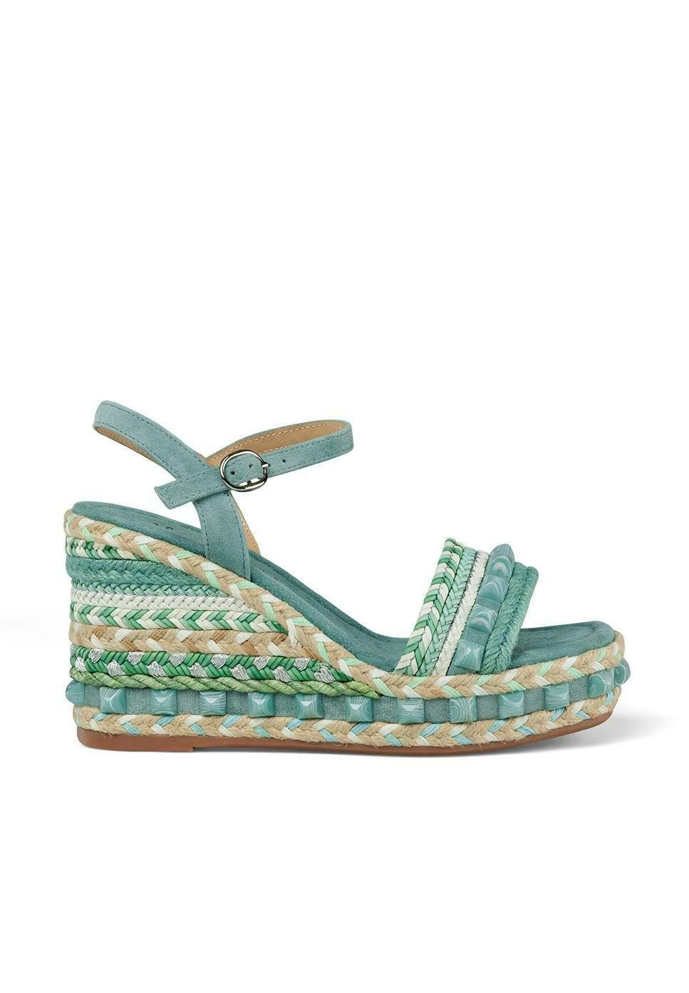 Alma En Pena Sevillano - Sandalen Met Sleehak - Verde 1 Alma En Pena Sevillano - Sandalen Met Sleehak - Verde