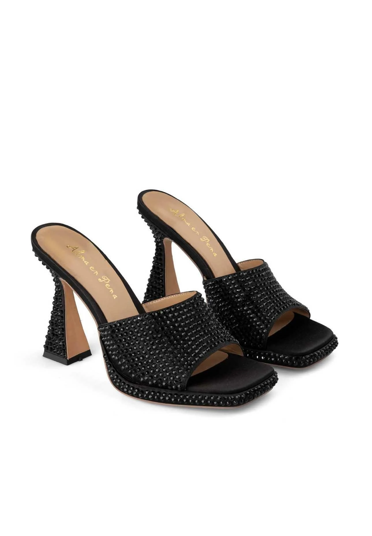 Alma En Pena Brabandere - Muiltjes Met Hak - Black 2 Alma En Pena Brabandere - Muiltjes Met Hak - Black - Afbeelding 2