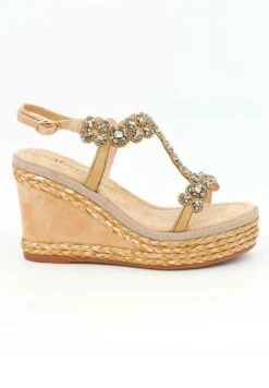 Alma En Pena Osaka - Sandalen Met Sleehak - Sand