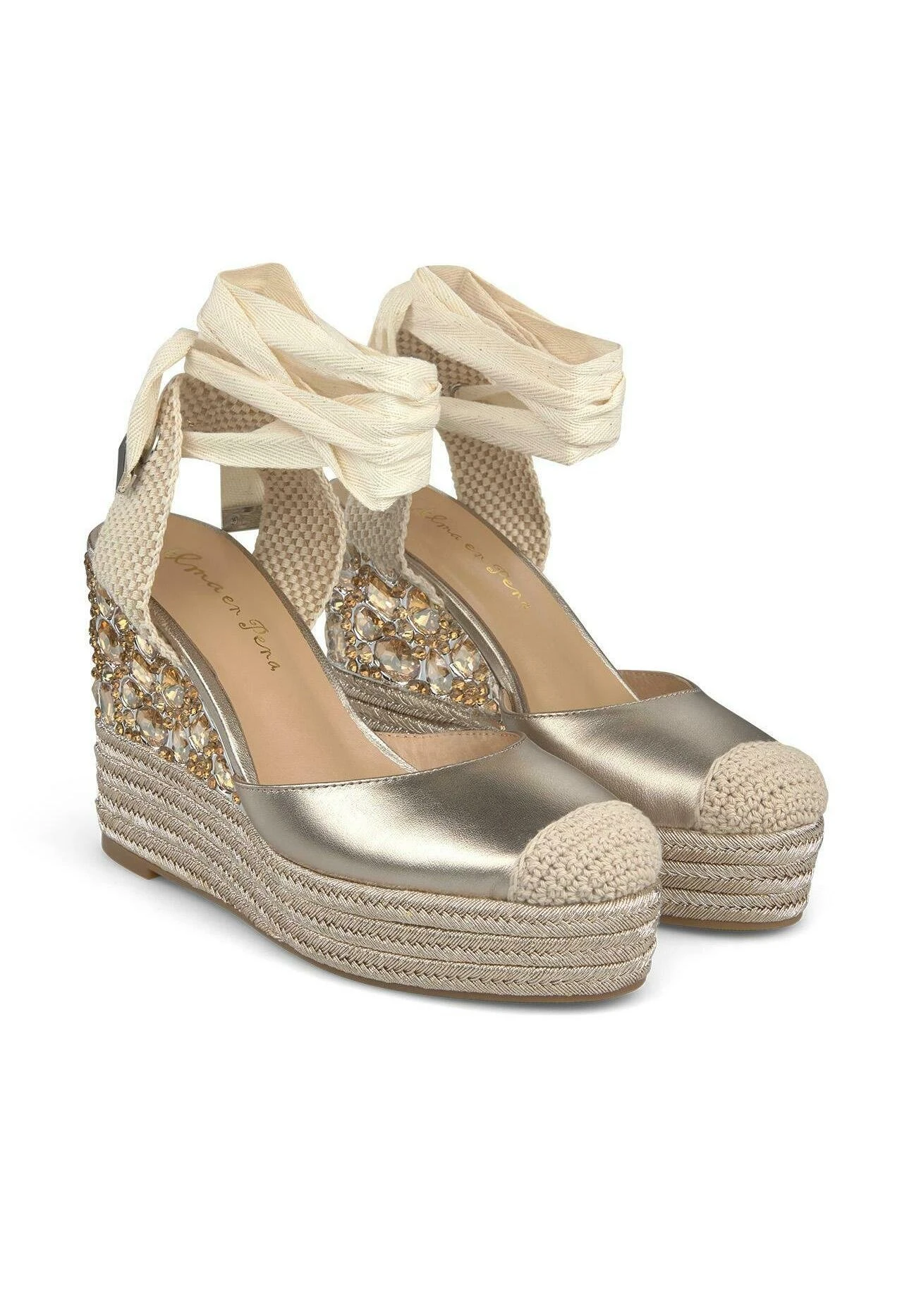 Alma En Pena Arbeloa - Sandalen Met Sleehak - Bronce 2 Alma En Pena Arbeloa - Sandalen Met Sleehak - Bronce - Afbeelding 2