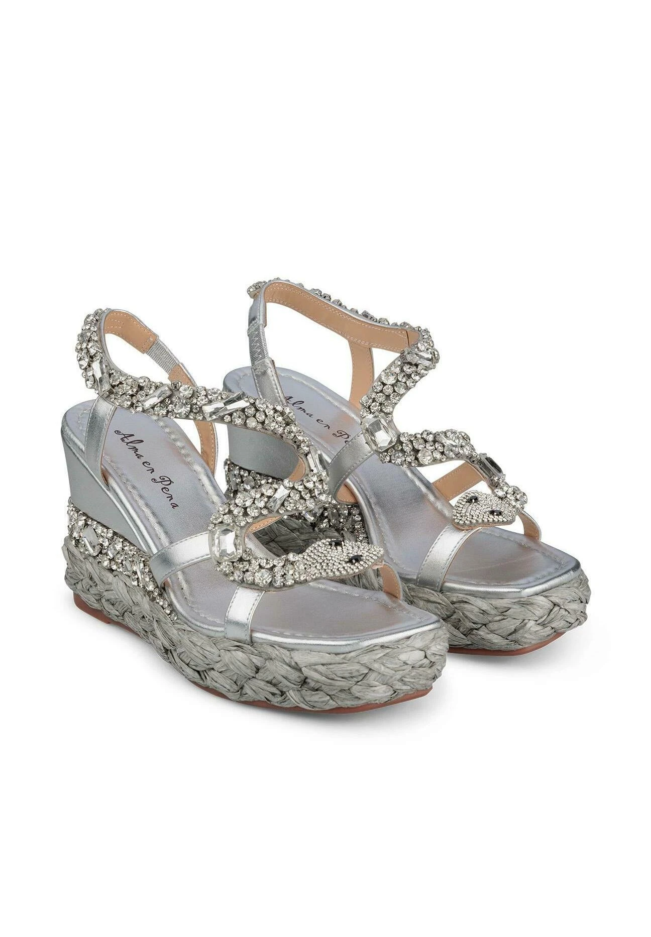 Alma En Pena Vera - Sandalen Met Sleehak - Plata 2 Alma En Pena Vera - Sandalen Met Sleehak - Plata - Afbeelding 2