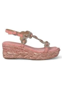 Alma En Pena Sandalen Met Sleehak - Naranja