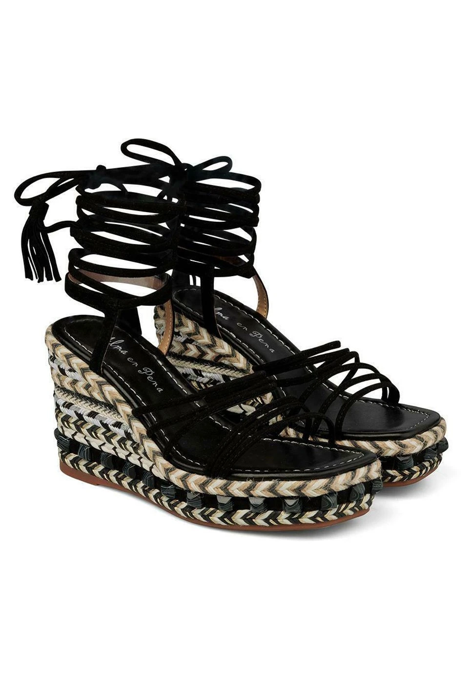 Alma En Pena Armental - Sandalen Met Sleehak - Black 2 Alma En Pena Armental - Sandalen Met Sleehak - Black - Afbeelding 2