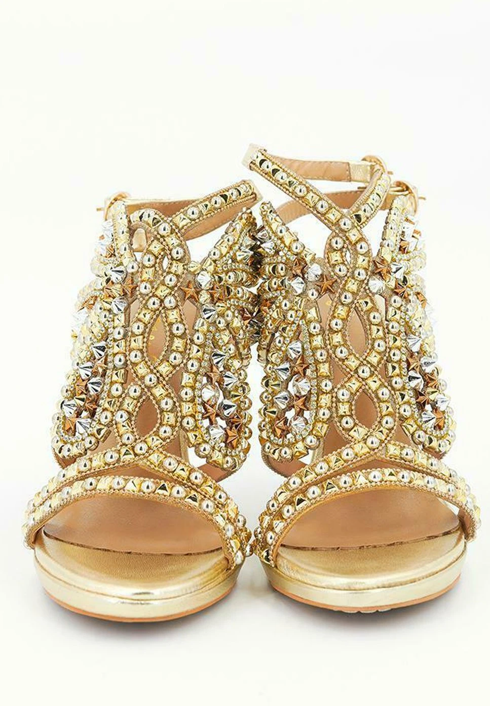 Alma En Pena Burano - Sandalen Met Hoge Hak - Gold 4 Alma En Pena Burano - Sandalen Met Hoge Hak - Gold - Afbeelding 4