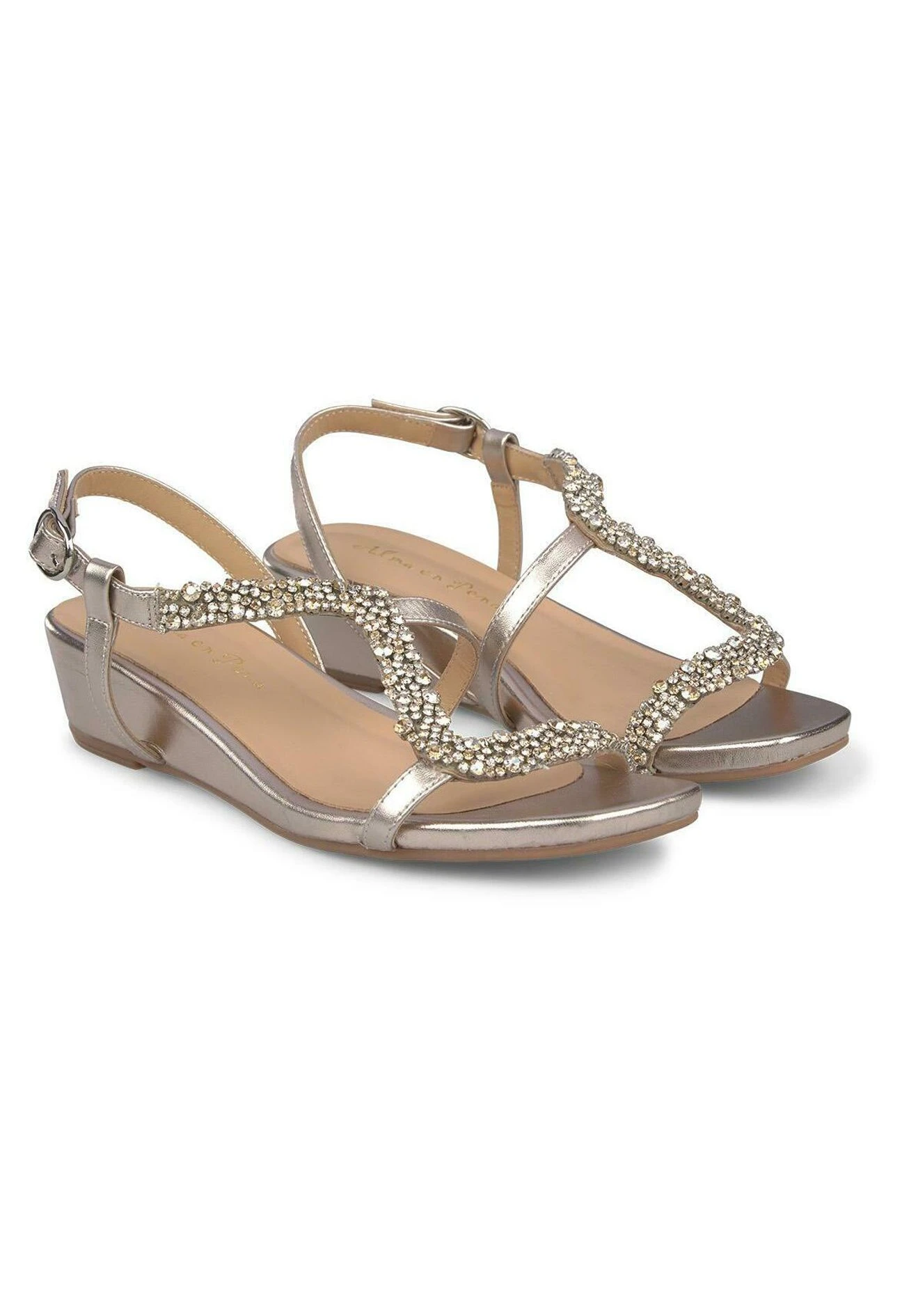 Alma En Pena Cara - Sandalen Met Sleehak - Bronce 2 Alma En Pena Cara - Sandalen Met Sleehak - Bronce - Afbeelding 2
