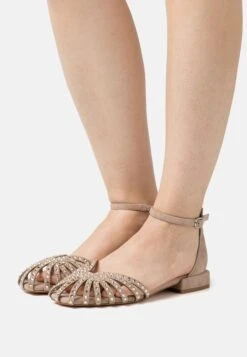 Alma En Pena Ballerina'S Met Enkelbandjes - Beige