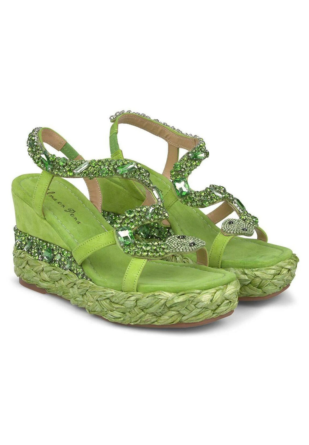 Alma En Pena Vera - Sandalen Met Sleehak - Verde 2 Alma En Pena Vera - Sandalen Met Sleehak - Verde - Afbeelding 2
