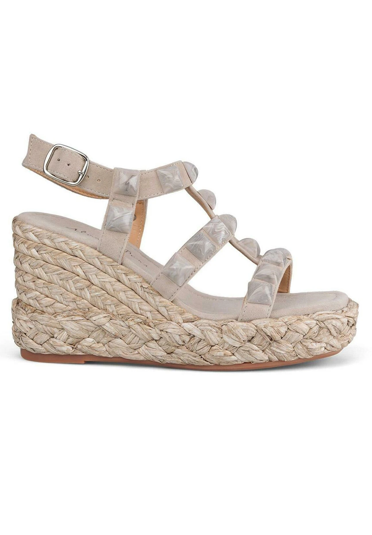 Alma En Pena Bermudez - Sandalen Met Sleehak - Gris 1 Alma En Pena Bermudez - Sandalen Met Sleehak - Gris