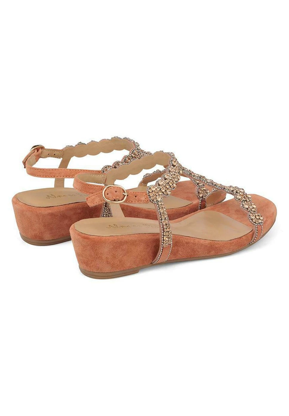 Alma En Pena Alcaraz - Sandalen Met Sleehak - Naranja 3 Alma En Pena Alcaraz - Sandalen Met Sleehak - Naranja - Afbeelding 3